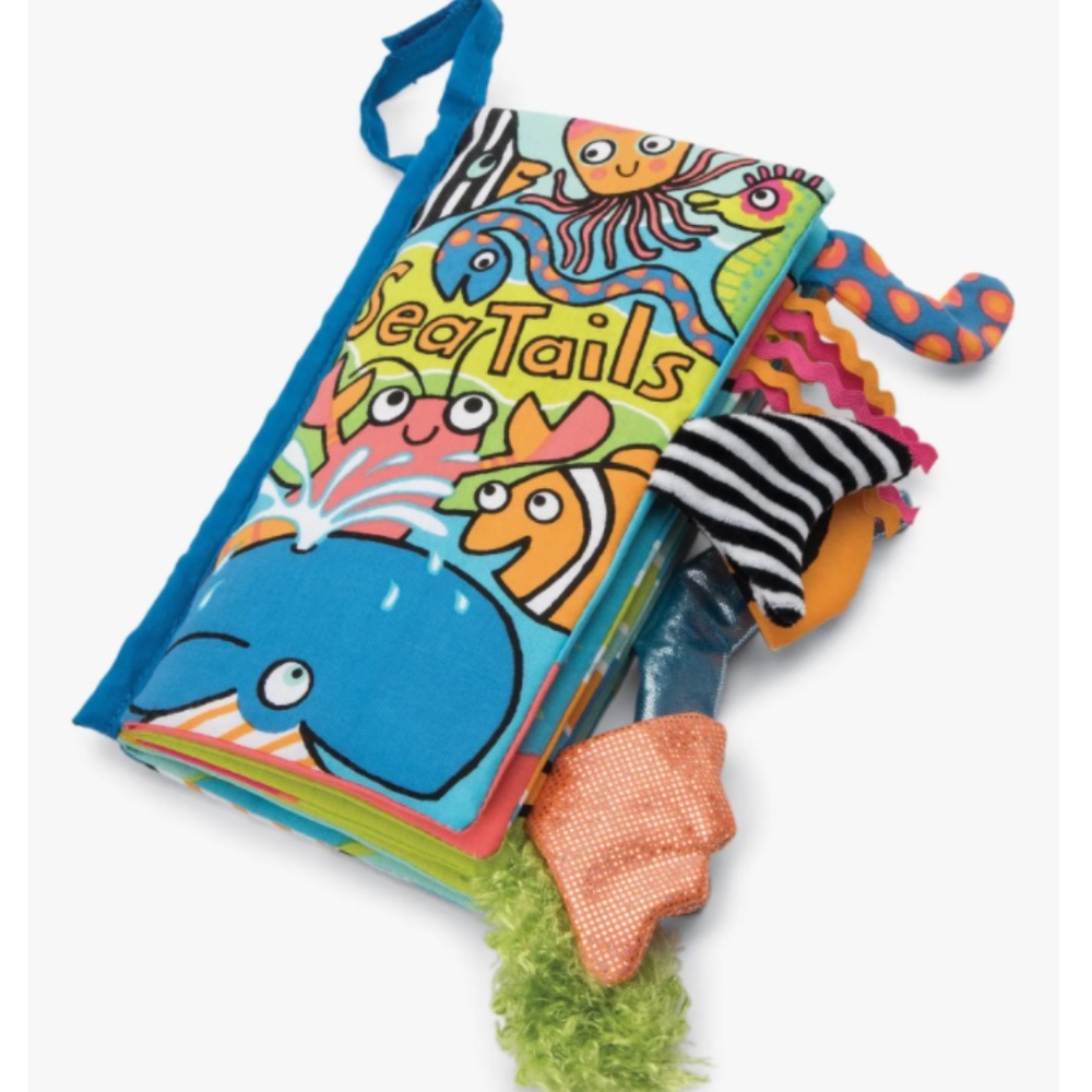 JellyCat Sea Tails Soft Book - Picture 1 of 1